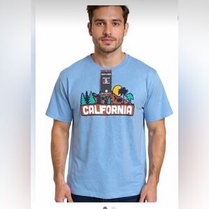 State of Mind Blue and Red Short Sleeve Tee